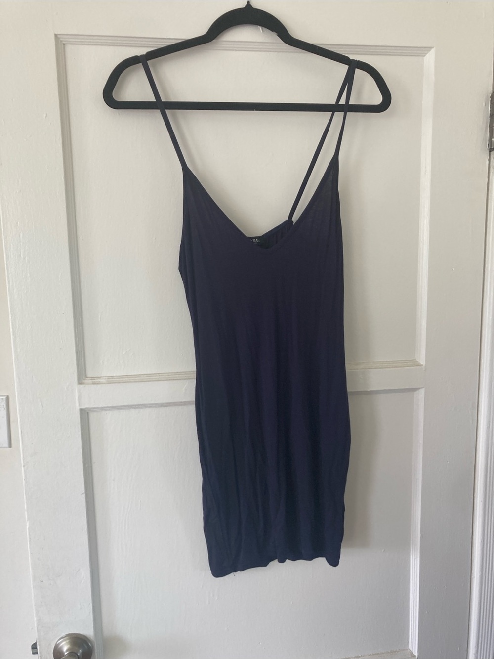 Nasty Gal Navy Blue Spaghetti Strap Slip Mini Dress